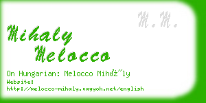 mihaly melocco business card